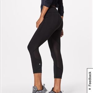 Black Lululemon Pace Rival Crops (size 10)